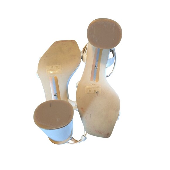 Sam Edelman Women's Kia White Leather Heels MinUse 8 M - Picture 8 of 8